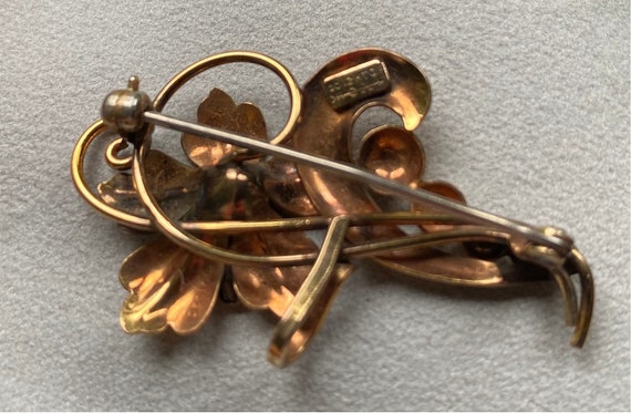 Sweet Vintage Carl Art Brooch Pin Pendant 1/20 12… - image 6