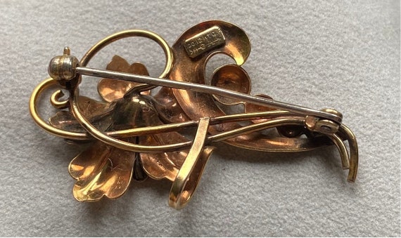 Sweet Vintage Carl Art Brooch Pin Pendant 1/20 12… - image 4
