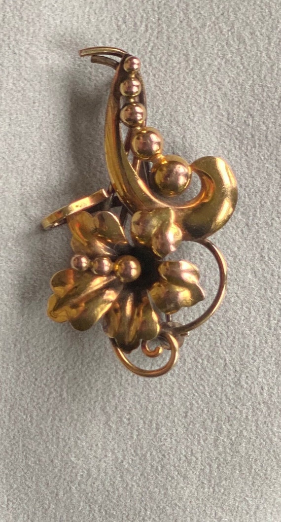 Sweet Vintage Carl Art Brooch Pin Pendant 1/20 12… - image 2