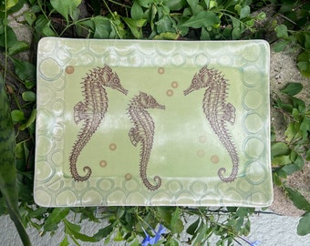 Seahorse Tray in green