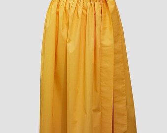 Tablier de costume de fée pour femme, jaune soleil, en coton, dans toutes les tailles et longueurs.