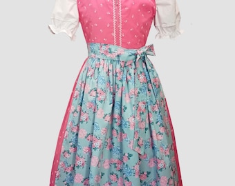 Feentracht Kinderdirndl Mädchen Dirndl "Korabel" Gr. 146 in koralle