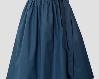 Fairy costume women's dirndl apron cotton jeans blue/medium blue all sizes and lengths