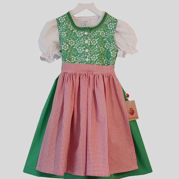 Fairy costume - girls dirndl children's dirndl "Resi" size 98/104 (3-4 years) green