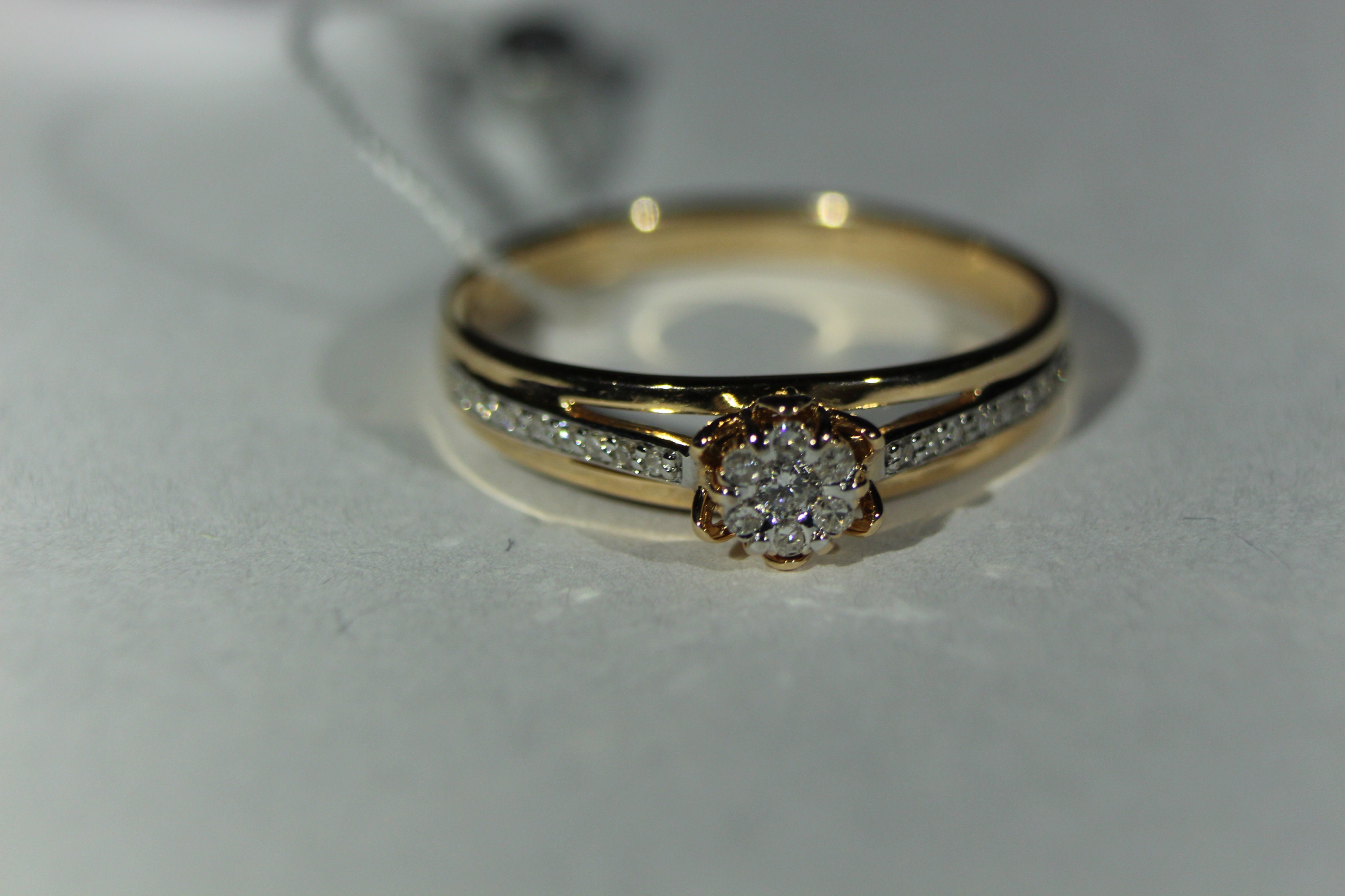 14K 585 GOLD Russian ring diamonds NEW Etsy