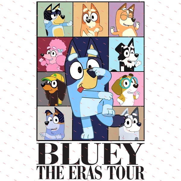 Bluey Eras Tour PNG, Bluey Swiftie Png, Bluey Family Png, Decal Files, Vinyl Stickers, Car Image, Swiftie Shirt, Swiftie Png