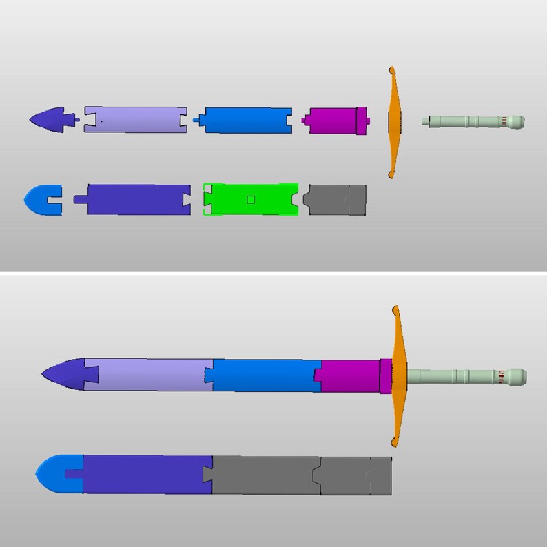Dragonball Z Trunks Sword STL file DIGITAL DOWNLOAD Etsy