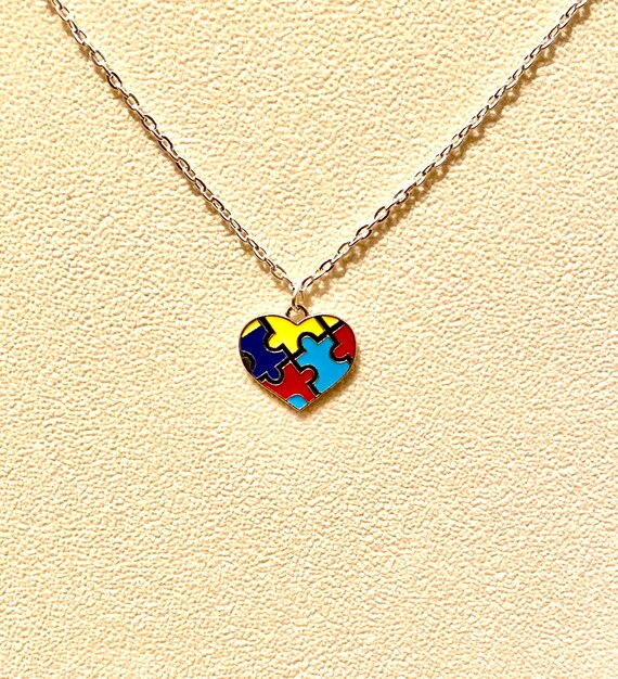 Heart Shaped Autism Puzzle Piece 