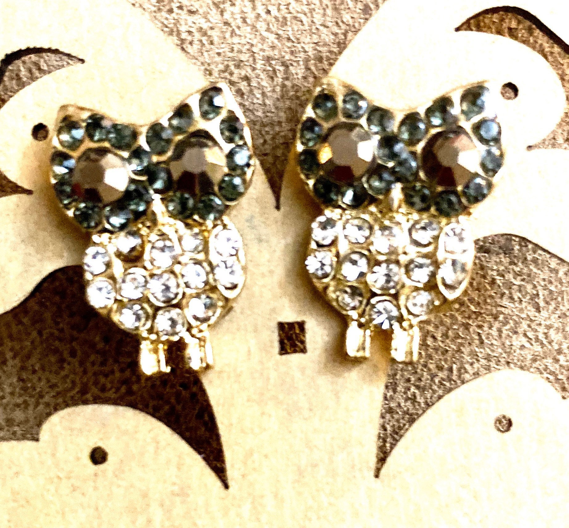 Swarovski Crystal Owl Earrings