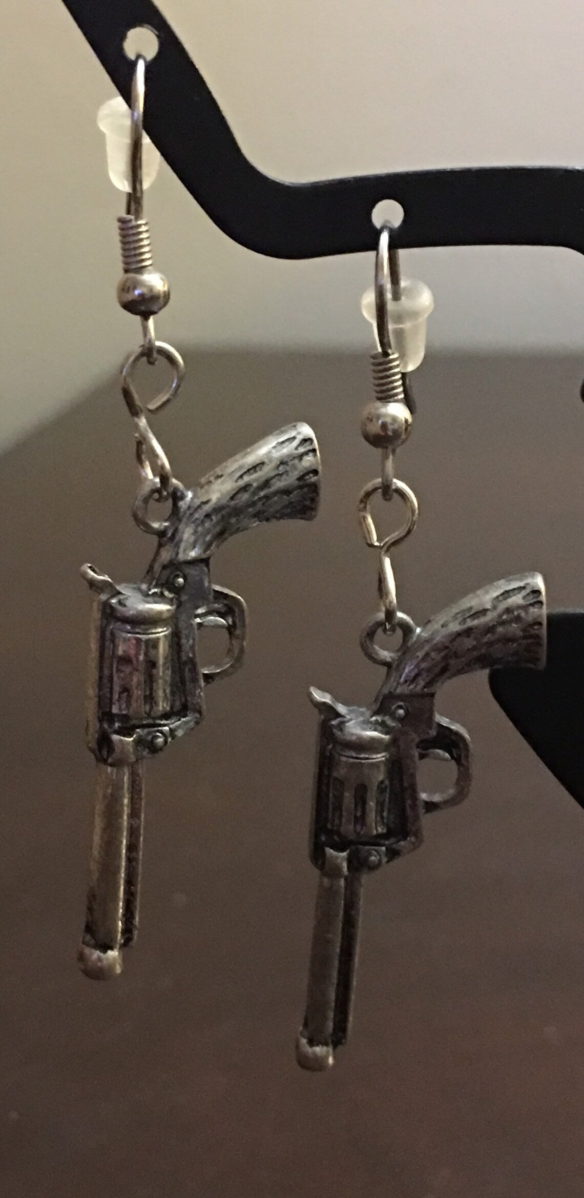 Sixshooter Pistol Earrings Etsy