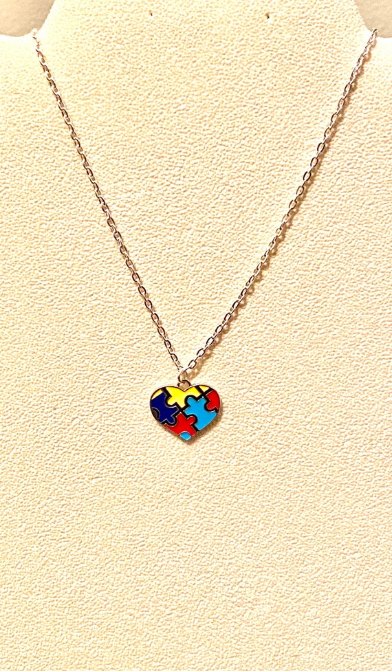 Heart Shaped Autism Puzzle Piece 