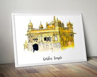 Golden temple | Etsy