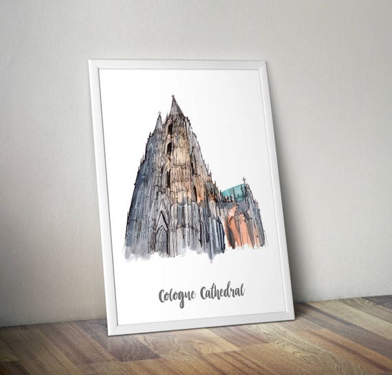 Cologne Cathedral Print Cologne Cathedral Monument Poster Etsy