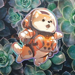 Holographic Shiba Inu Sticker