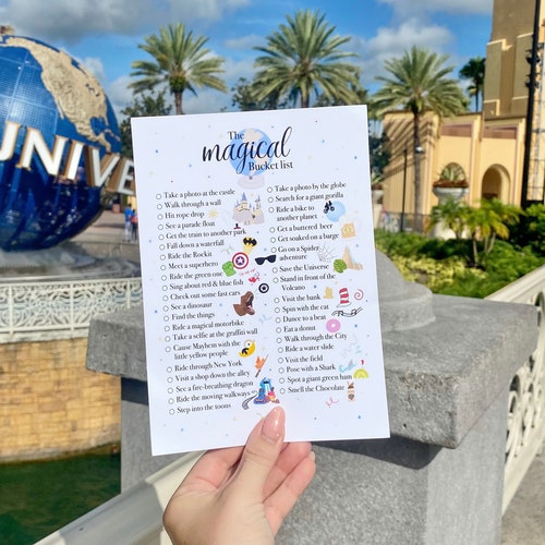 The Magical Bucket List orlando Etsy