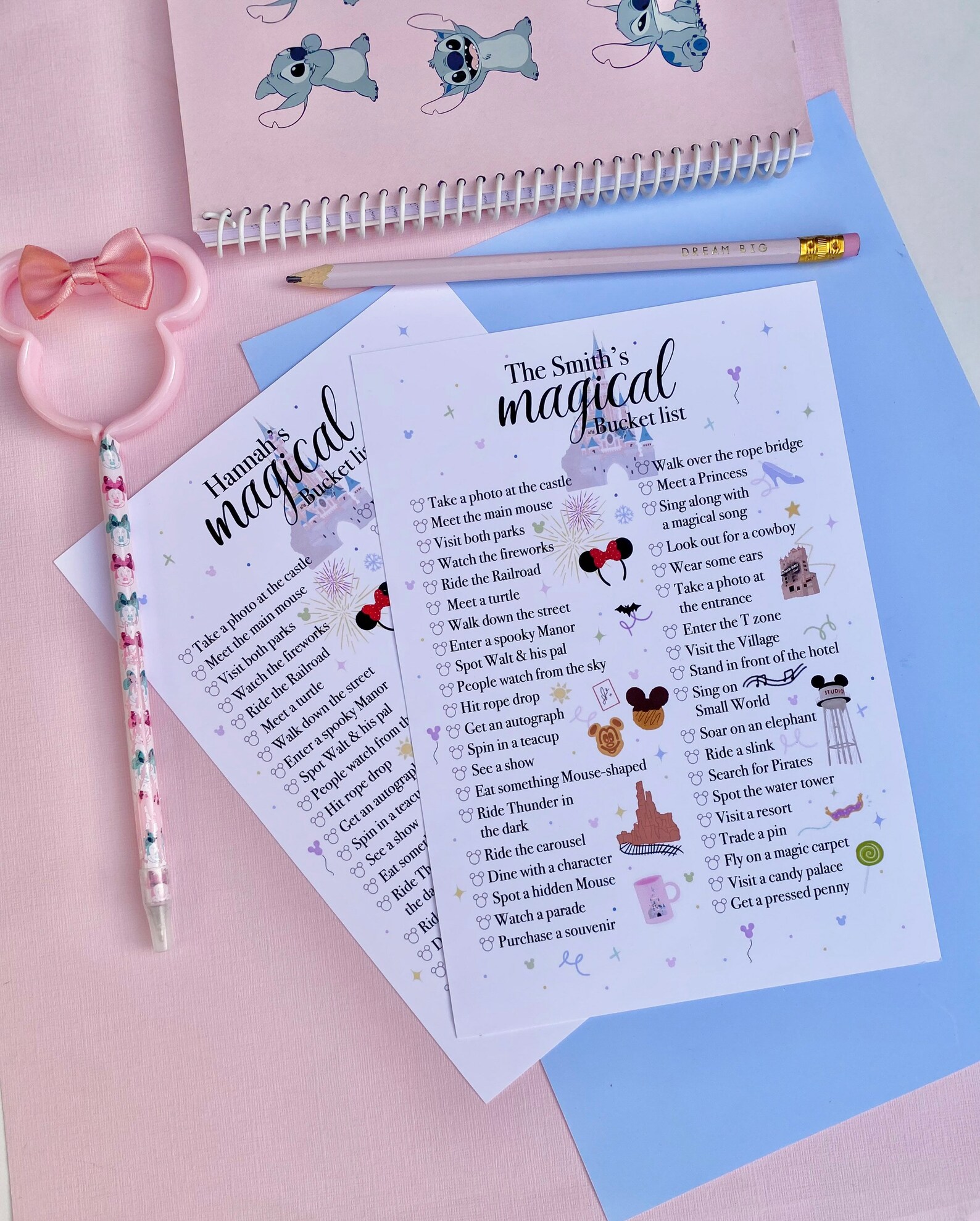 The Magical Bucket List paris Etsy