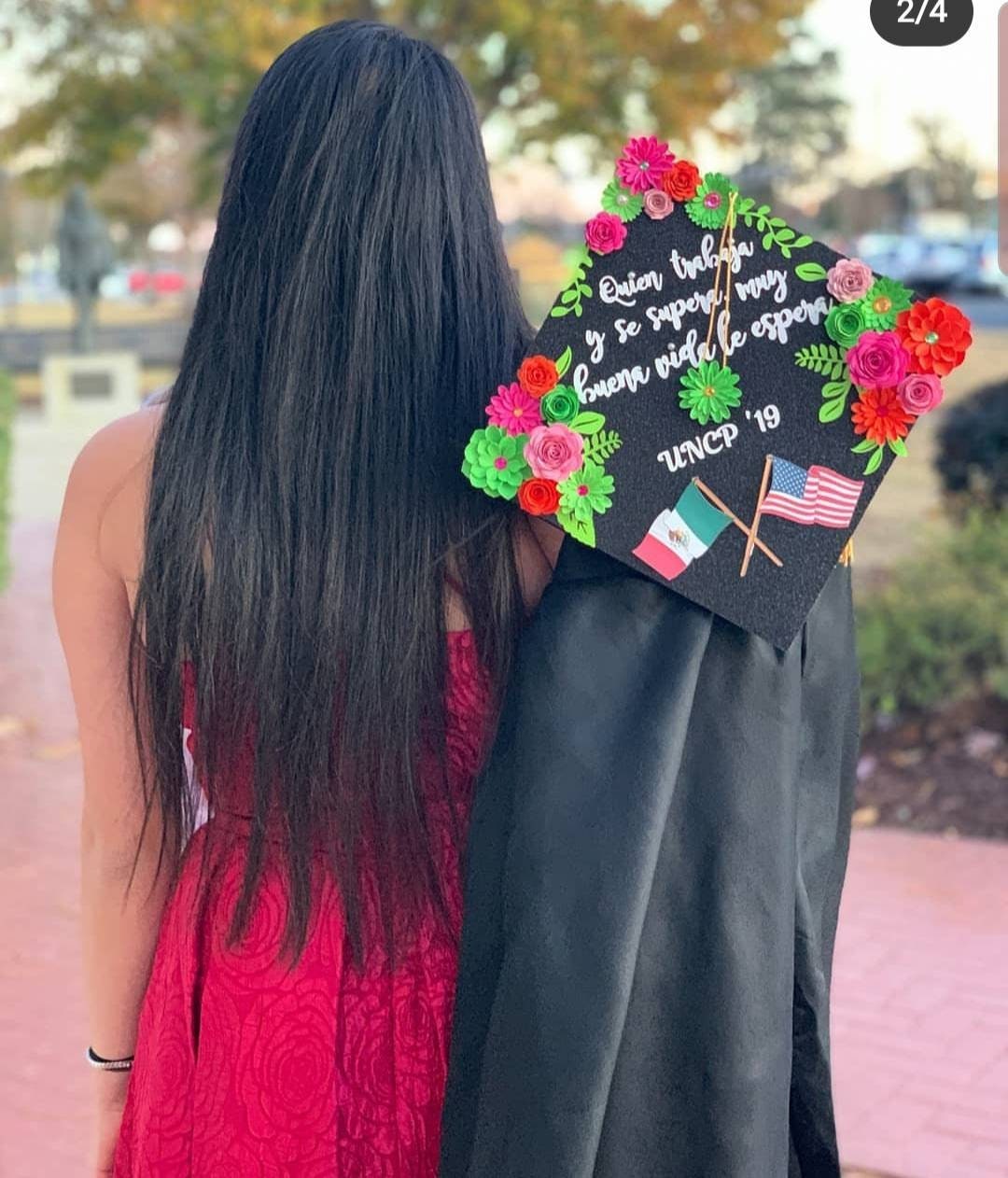 Graduation Cap Toppers/ Flower Graduation Cap/ Glitter Graduation Cap ...
