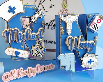 RN Nurse 3d letter/ nurse present/ 3d letter/ graduation present /graduation cap/ RN