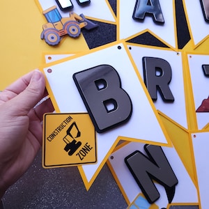 Construction Happy Birthday banner/ excavator party decor/ customizable