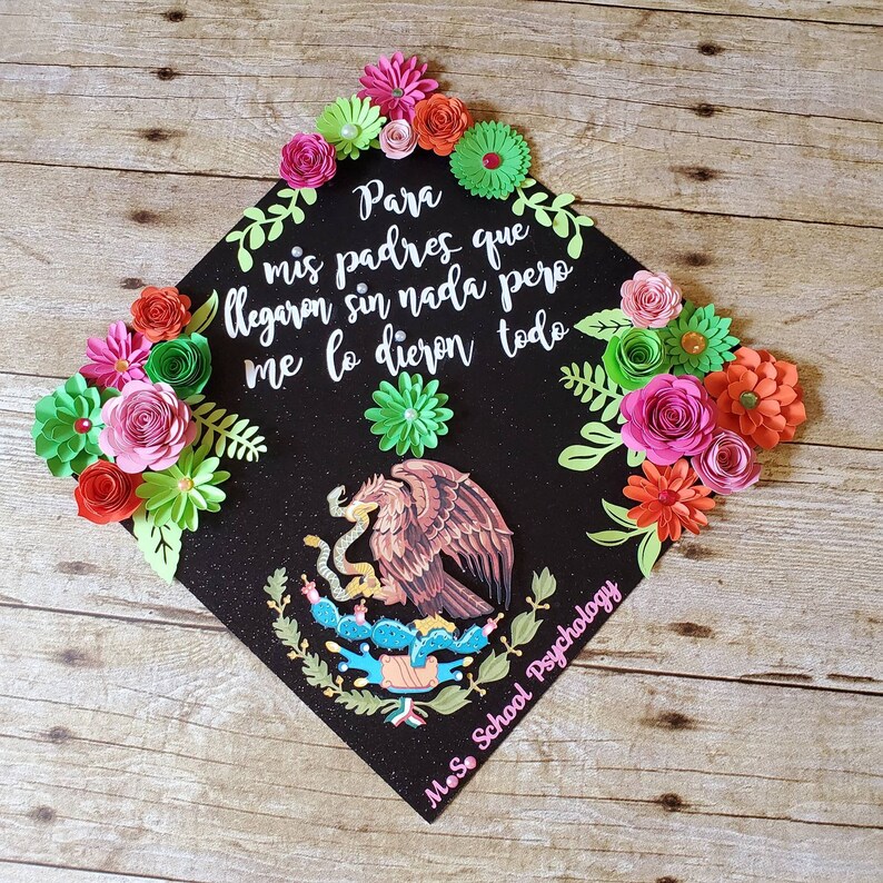 Graduation Cap Toppers Flower Graduation Cap Glitter Etsy