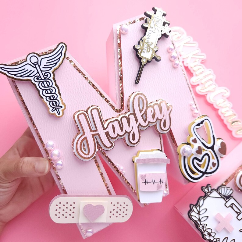 Medical Assistant 3d Letter/ Nurse Present/ 3d Letter/ Graduation ...