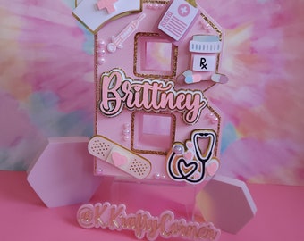 Nurse 3d letter/ nurse present/ 3d letter/ graduation present /graduation cap/ large 3d letter
