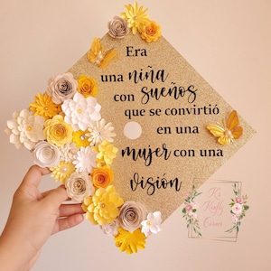 Toppers per cappello di laurea/Cappello per laurea fiore/Cappello per laurea glitter/Personalizzabile