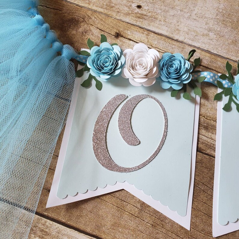 High Chair One Banner/ First Birthday Banner/ Floral One Etsy