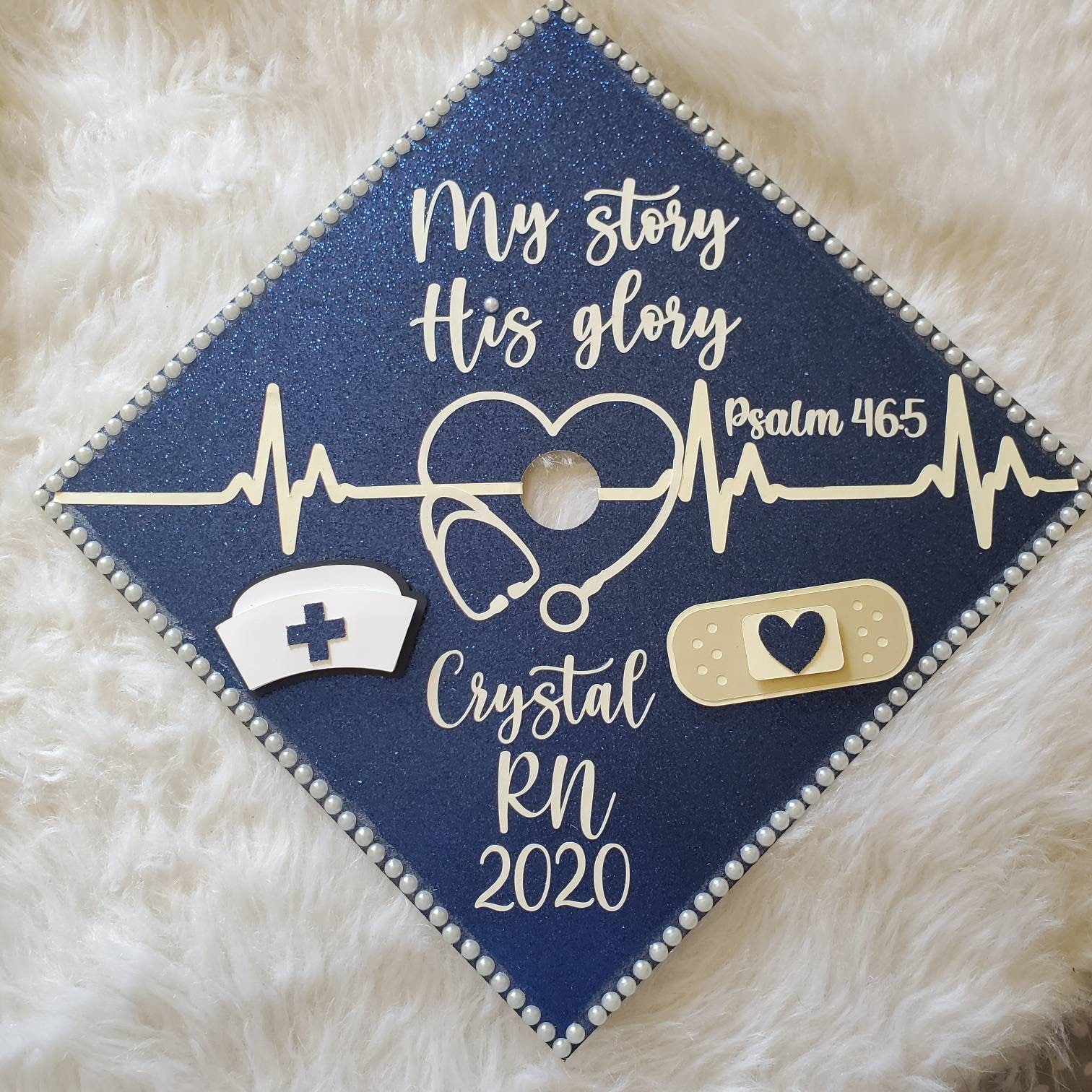 Nurse Graduation Cap Topper – GlitterMomz