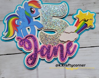 My Little Pony Cake Topper Etsy