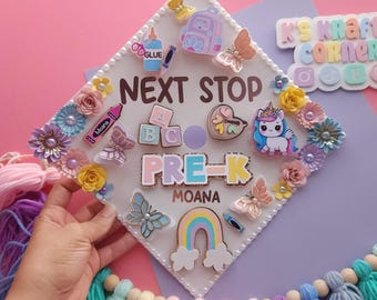 Gorro de graduación 3k / regalo de graduación / letra 3d / graduación preescolar / gorro de graduación Next Stop / graduación infantil / graduación preescolar / TK