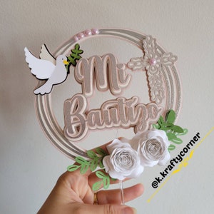 Baptism Cake topper/ Christening Cake topper/ God Bless cake topper/ Boy Baptism/ Girl Baptism/ mi bautizo