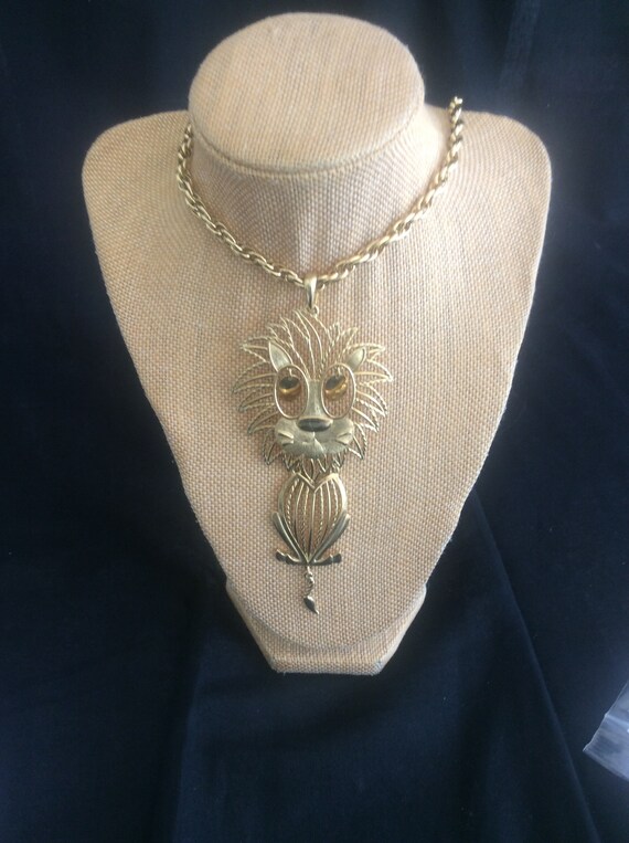 Vintage Mid-Century Pendent Necklace Marked Alan G