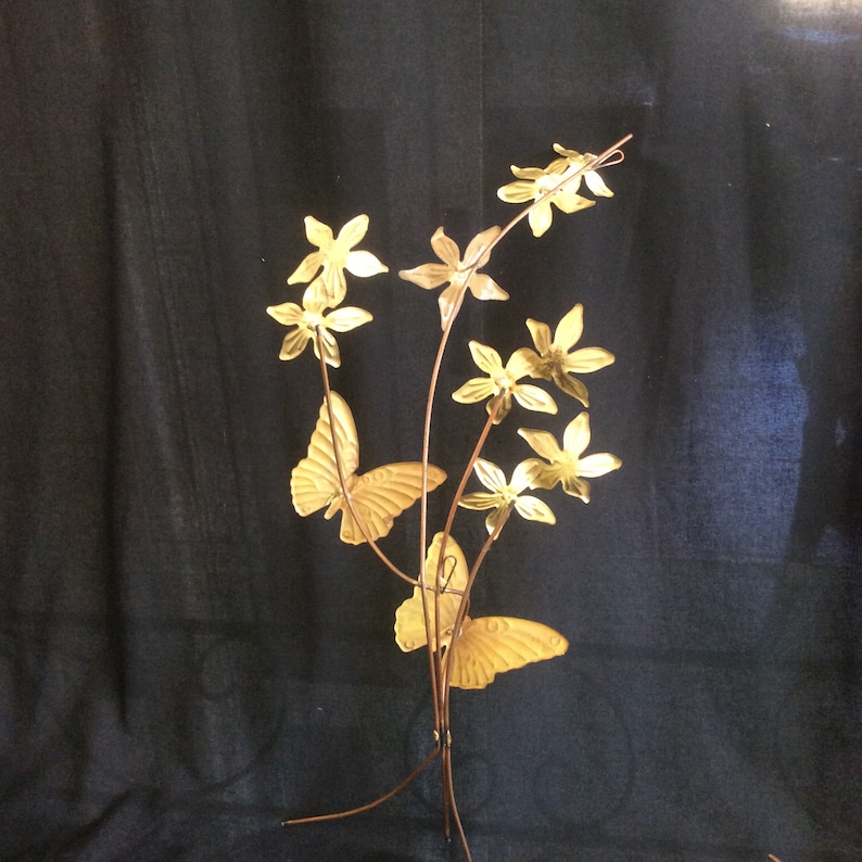 Midcentury Metal Art Work C. Jere Style Butterflies and Etsy
