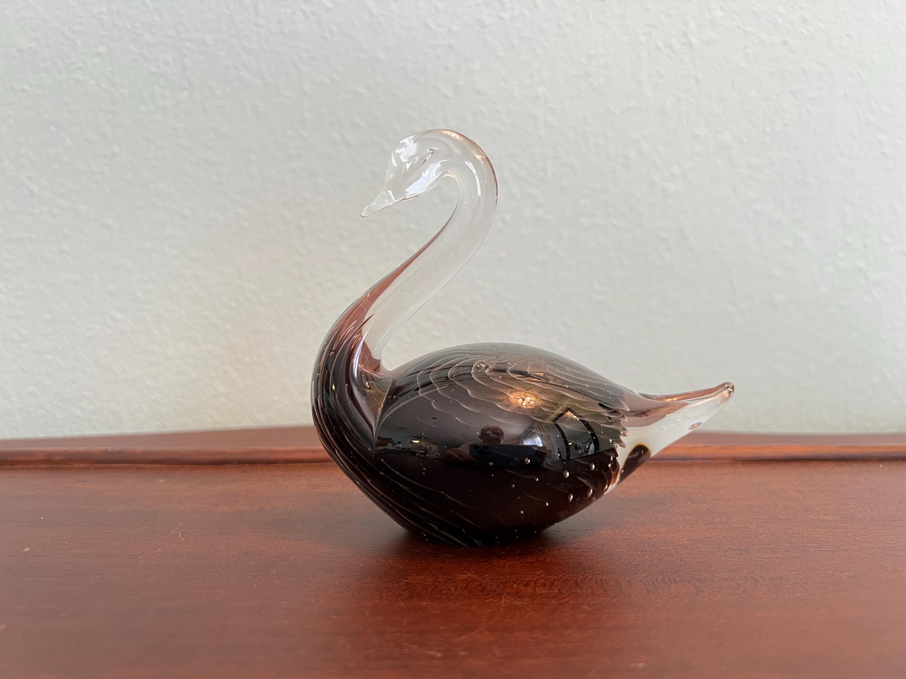 Marcolin Glass Swan - Etsy