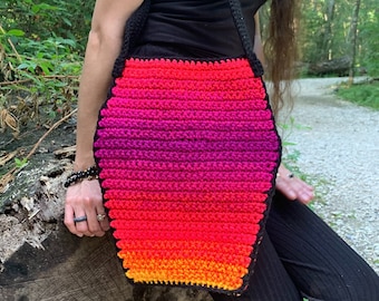 Dual Sided Coffin Casket Shoulder Bag