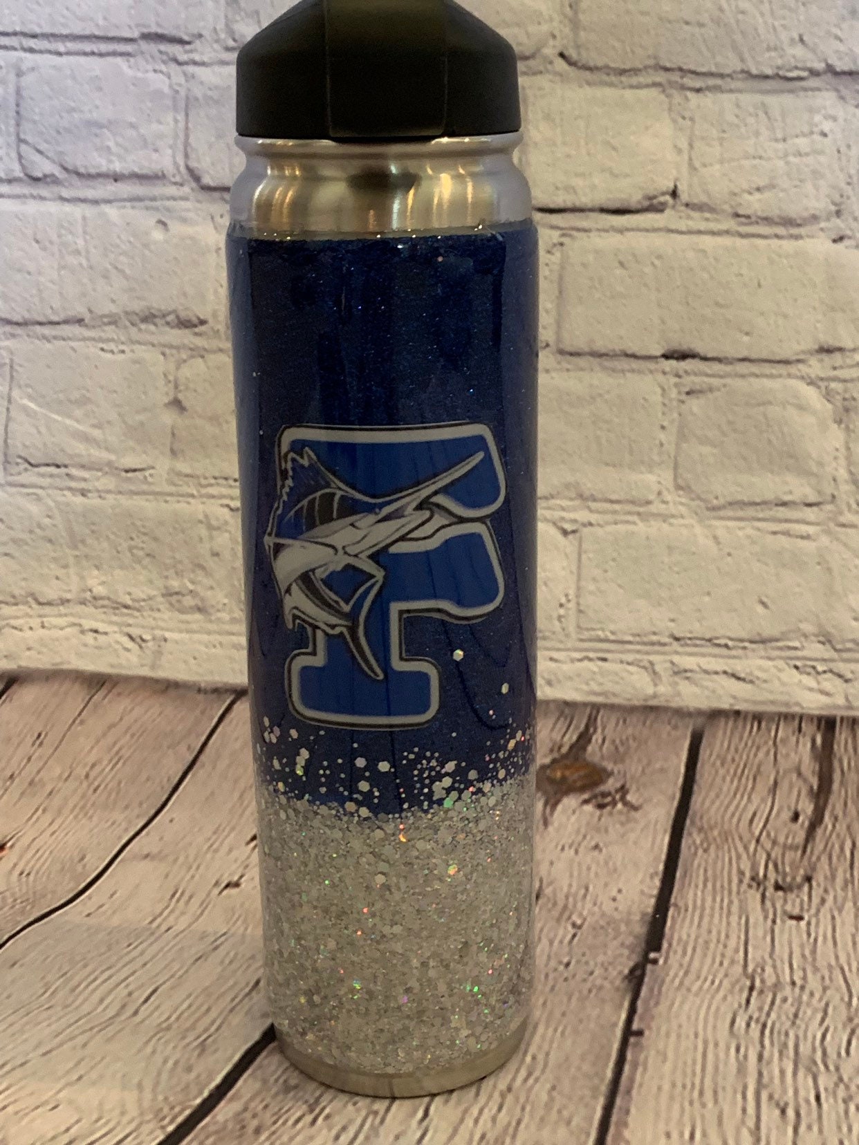 glitter stainless steel water bottle