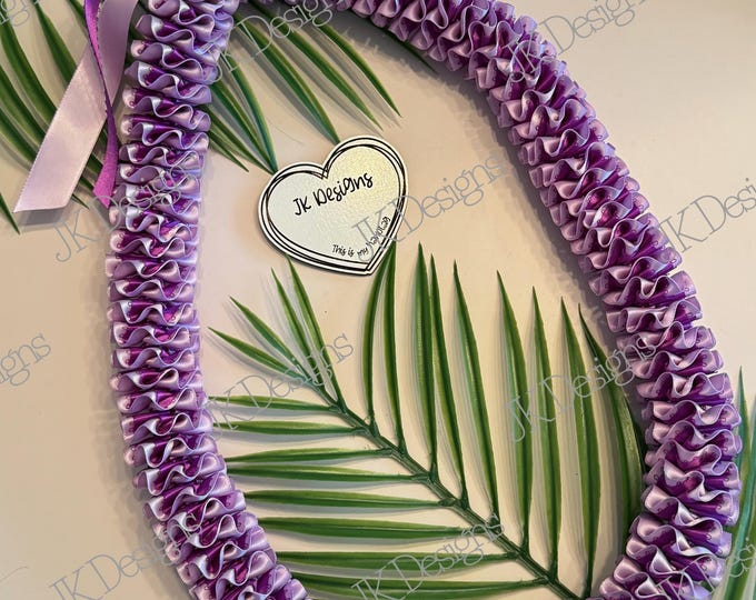Light Purple and Purple Lei, Graduation Lei