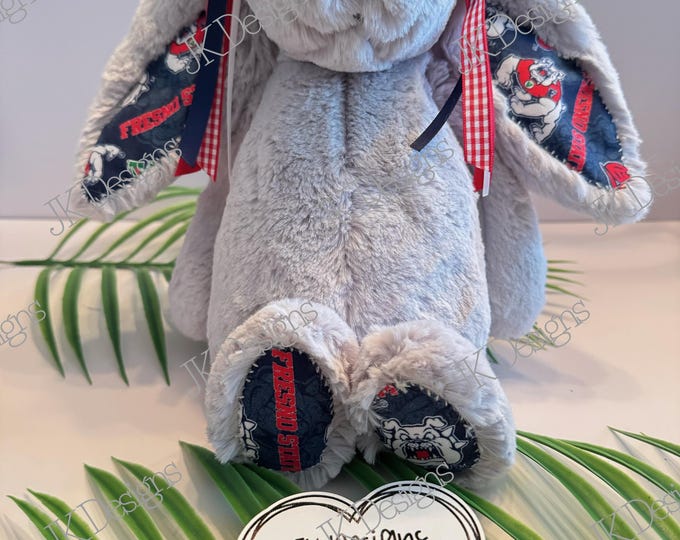 Fresno State Jellycat Bunny, Gray Medium
