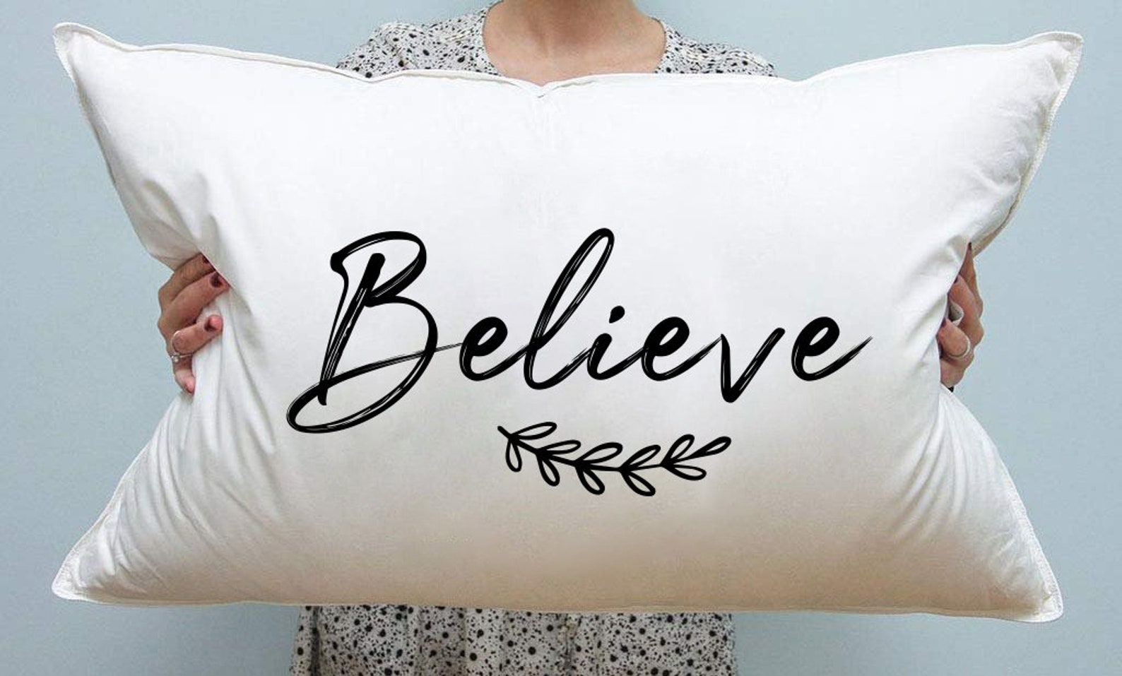 Inspirational quote Throw pillow Believe Printed Pillow Cases Etsy