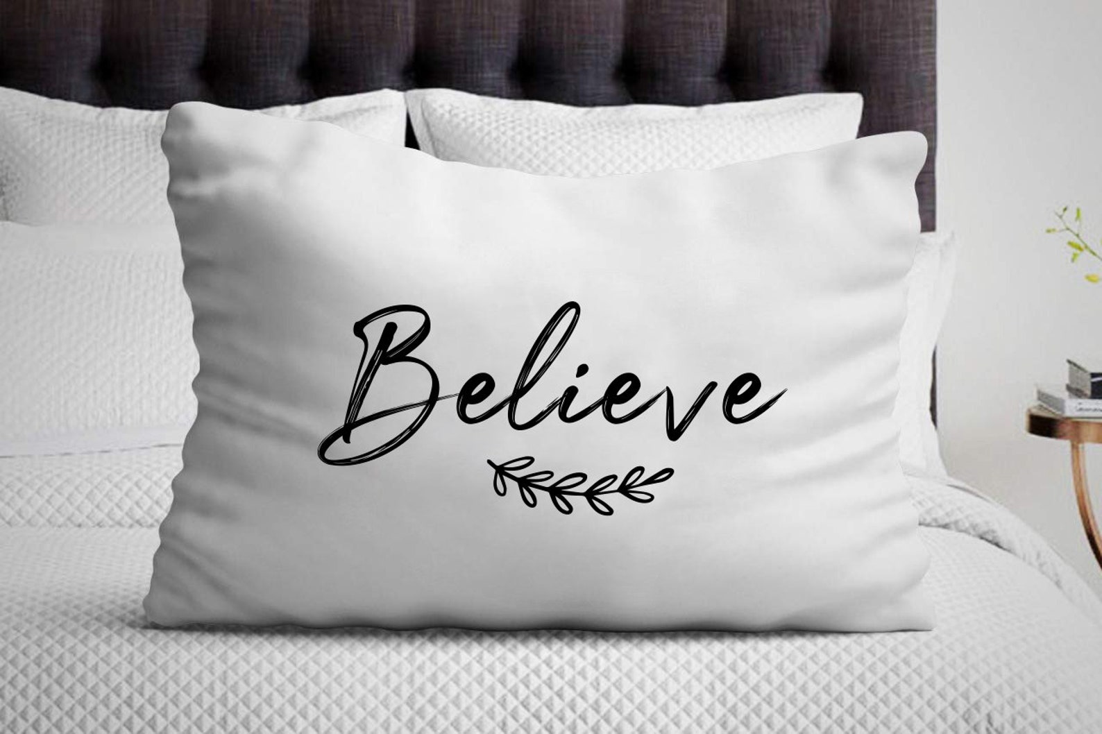 Inspirational quote Throw pillow Believe Printed Pillow Cases Etsy