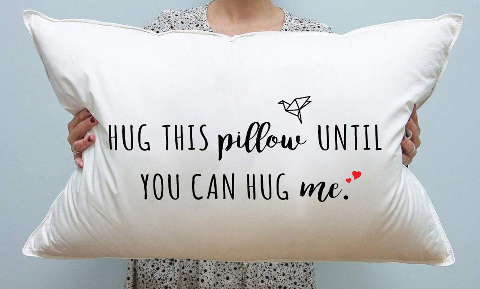 Funny Throw pillow Hug this pillow until you can hug me Etsy