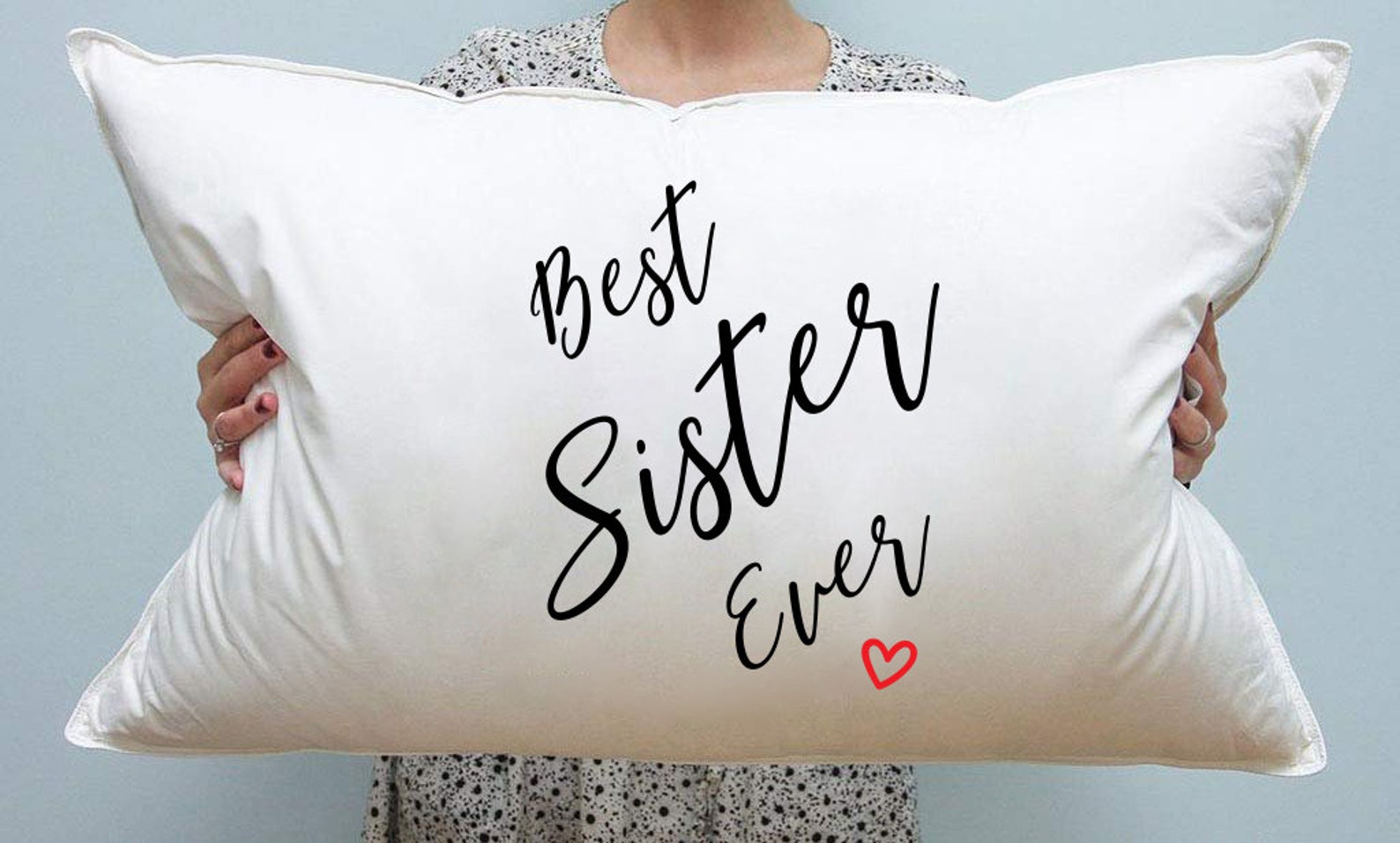 Fun Throw pillow Best Sister Ever gift for sister Printed Etsy
