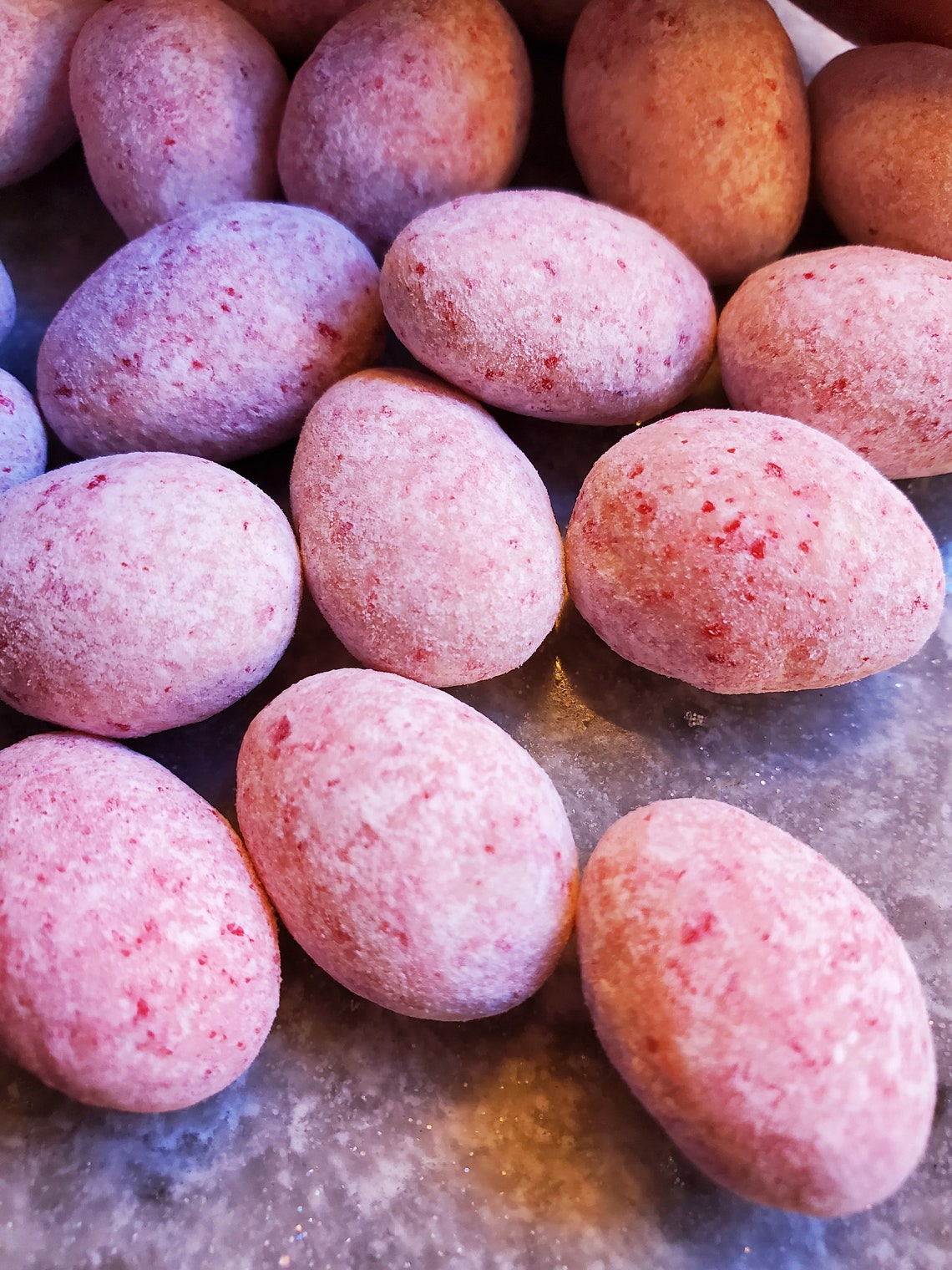 Candy Cane Dusted Almonds, Peppermint Bark Almonds, White Chocolate Almonds, Mint Flavored