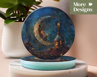 Islamic Glass Coasters | Unique Islamic Gift | Coffee Table Coaster Set | Personalised for you | Eid al-Fitr Gift | Islamic Gift