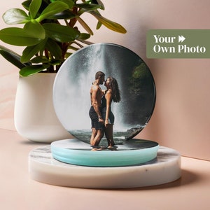 Custom Glass Coasters With Own Photo | Glass Placemats | Coffee Table Coaster | Personalised Own Photo | Family Gift | Christmas Gift