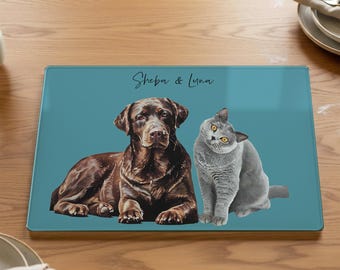 Custom Pet Glass Placemat, Personalized Design - Pet Lover Gift