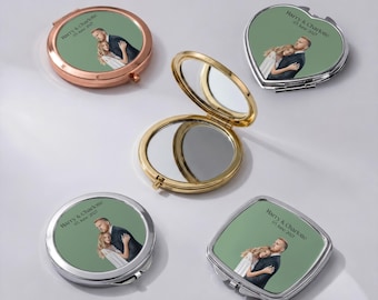 Personalized Photo Compact Mirror – Makeup Mirror Party Favours & Keepsakes