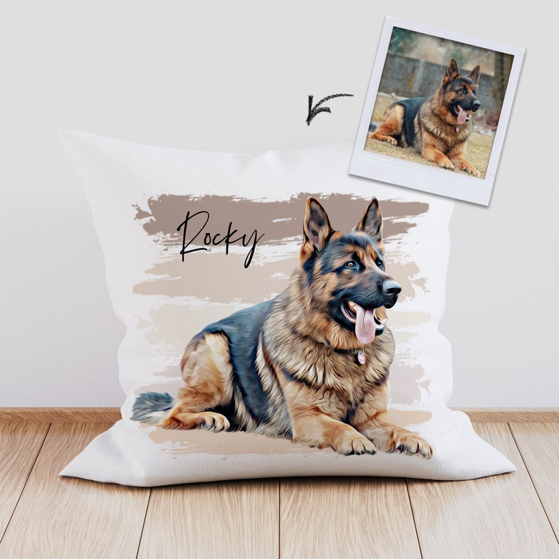 Custom Artist Pet Pillow  Personalised Dog Pillow  Cat image 1