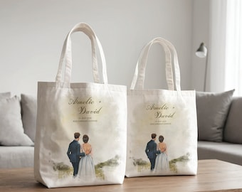 Bulk Wedding Tote Bag With Own Photo Personalized Gift Tote Bag